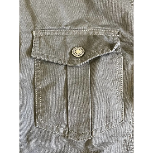 Wenven Mens L Jacket Brown Military Style Button Snaps Canvas New P1 - Picture 7 of 9